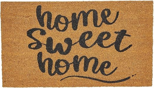 mDesign Coir and Rubber Rectangular Doormat, Natural Fiber Welcome Mat for Entryway, Mud Room, Ha... | Amazon (US)