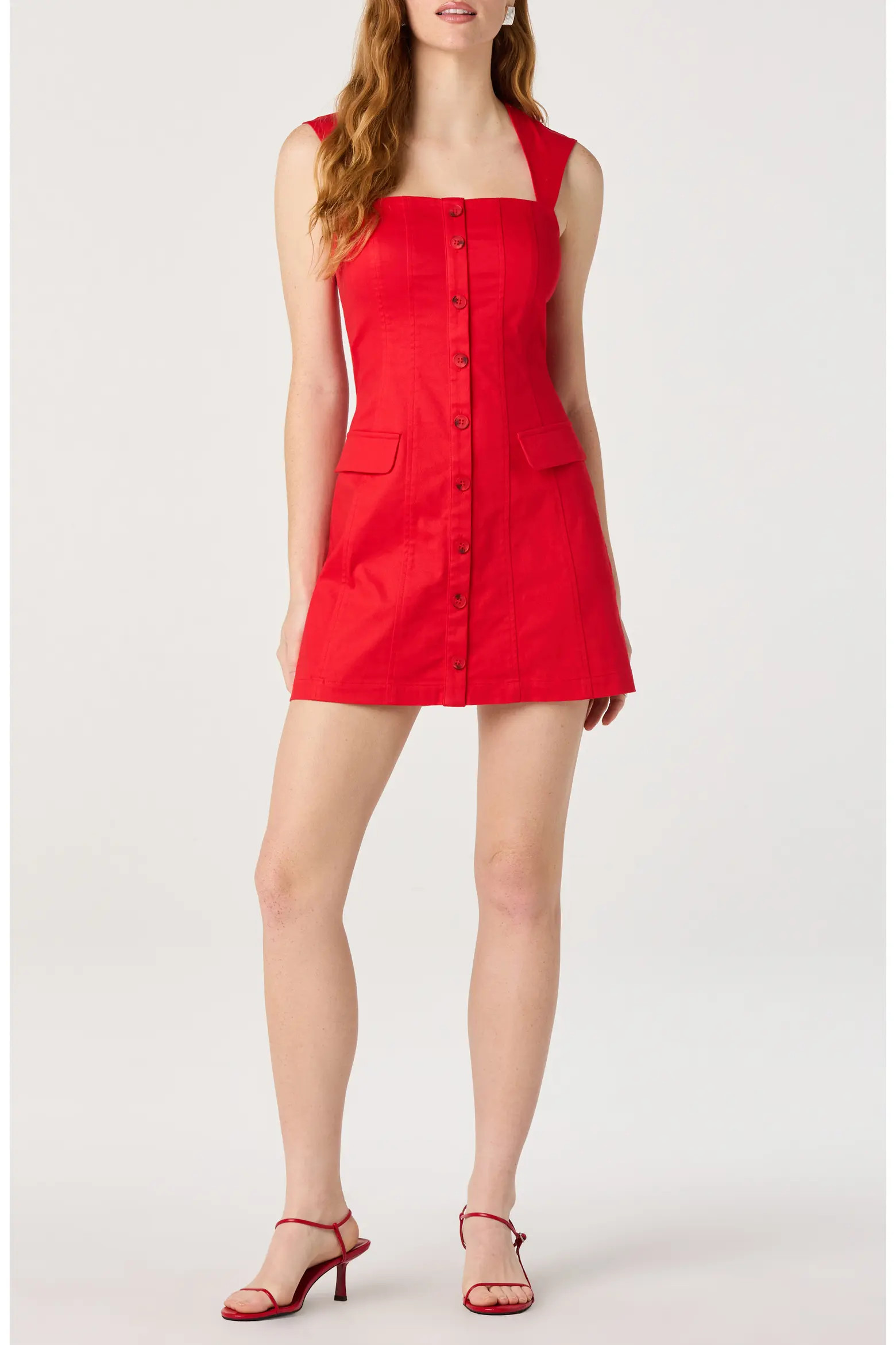 Button Front Stretch Cotton Minidress (Women) | Nordstromrack | Nordstrom Rack