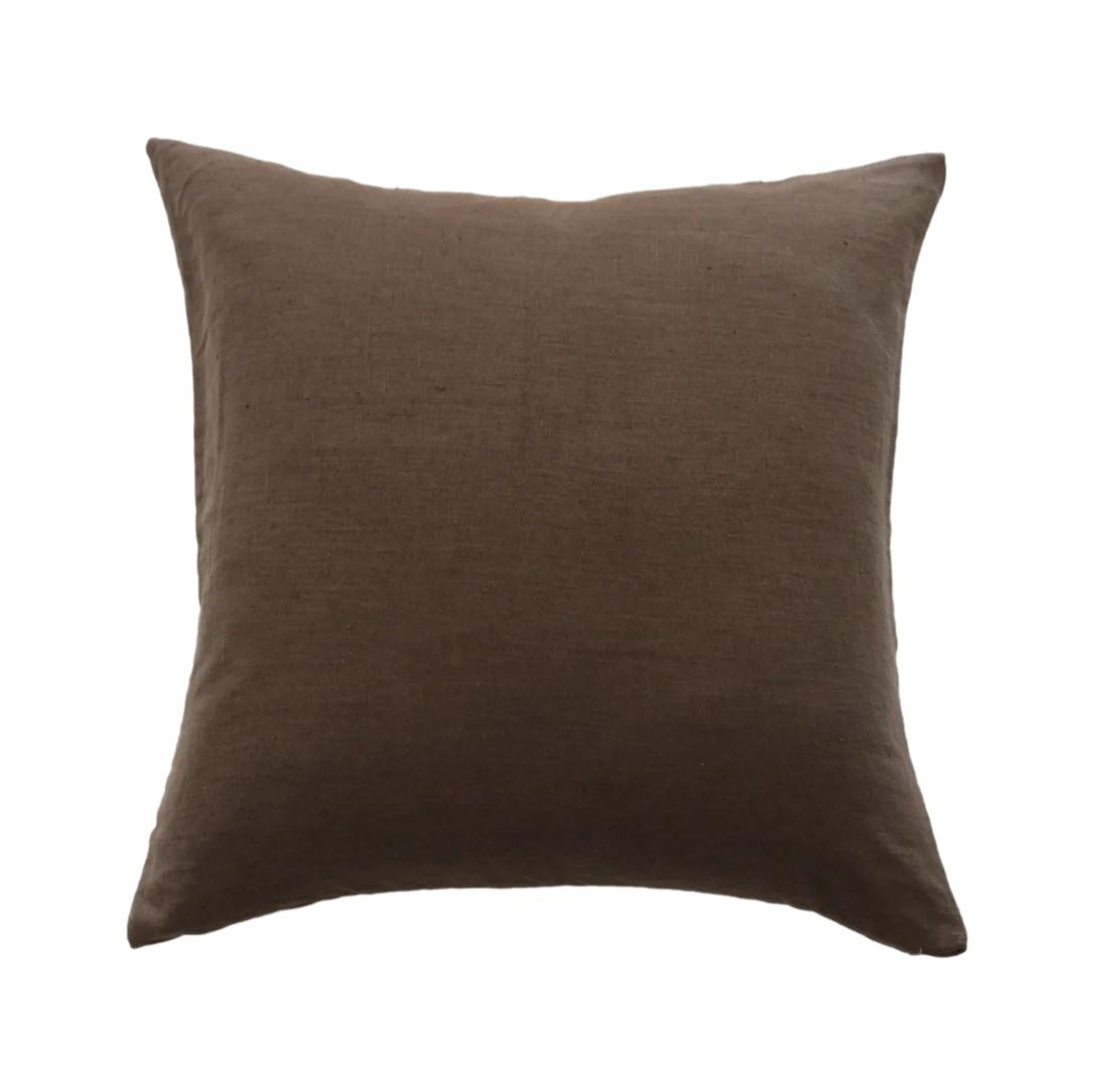 Mushroom Linen Pillow Cover | Danielle Oakey Interiors INC