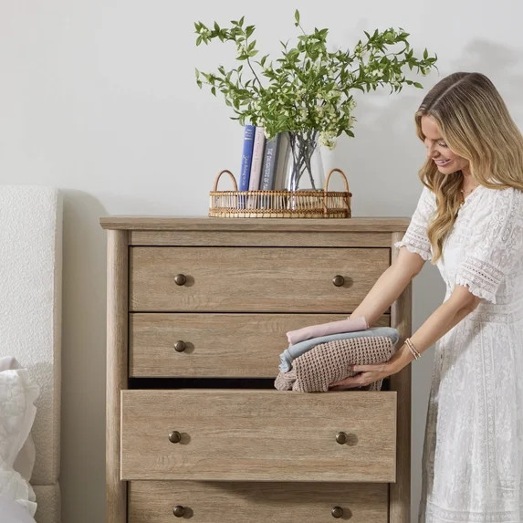 My Texas House Monroe 5-Drawer Dresser, Brushed Oak Finish | Walmart (US)