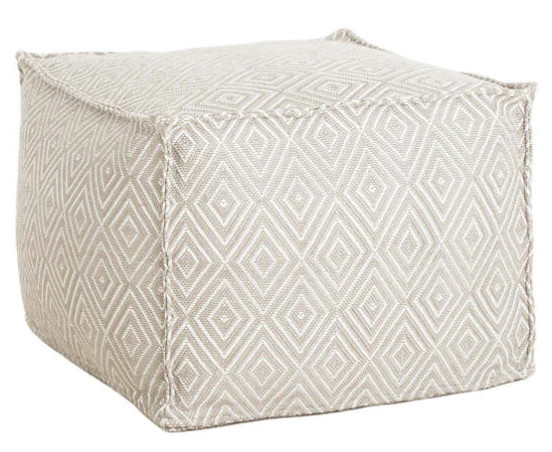 Diamond Indoor/Outdoor Pouf | Megan Molten