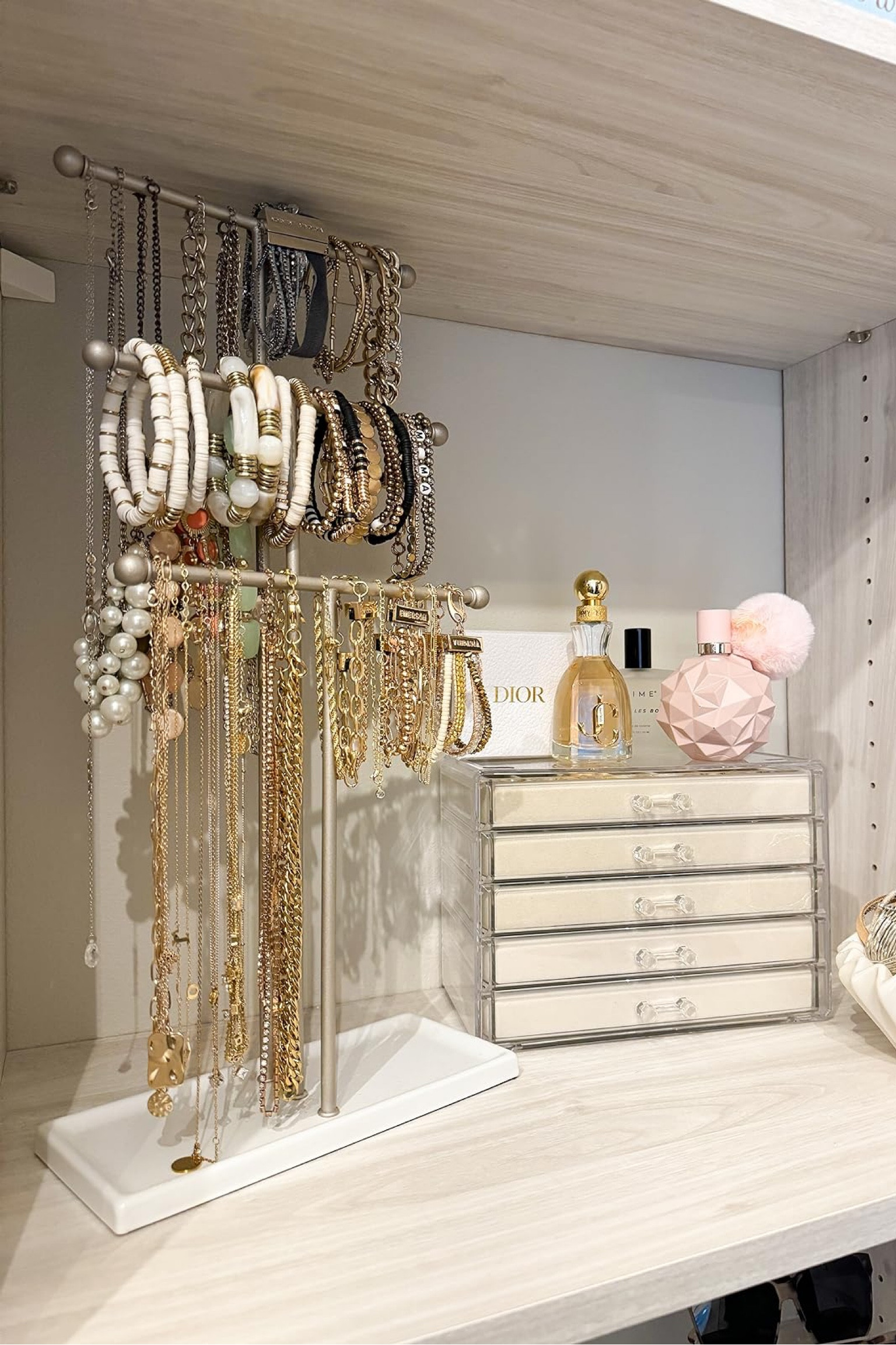 I love my little jewelry corner in my closet, I swear it’s the only area that stays tidy year round!

Home  Home organization  Jewelry organizer  Closet organizer  Accessories  Tiered organizer  Jewelry box  Acrylic organizerr

#LTKhome #LTKSeasonal #LTKfindsunder50