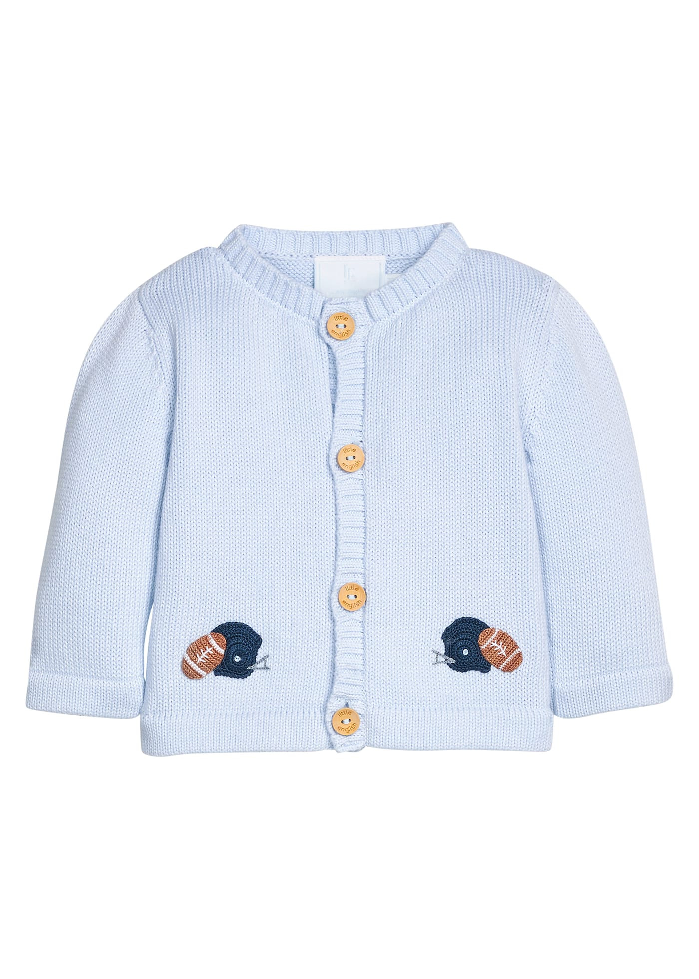 Football Helmet Crochet Cardigan | Baby Boy Signature Crochet | Little English