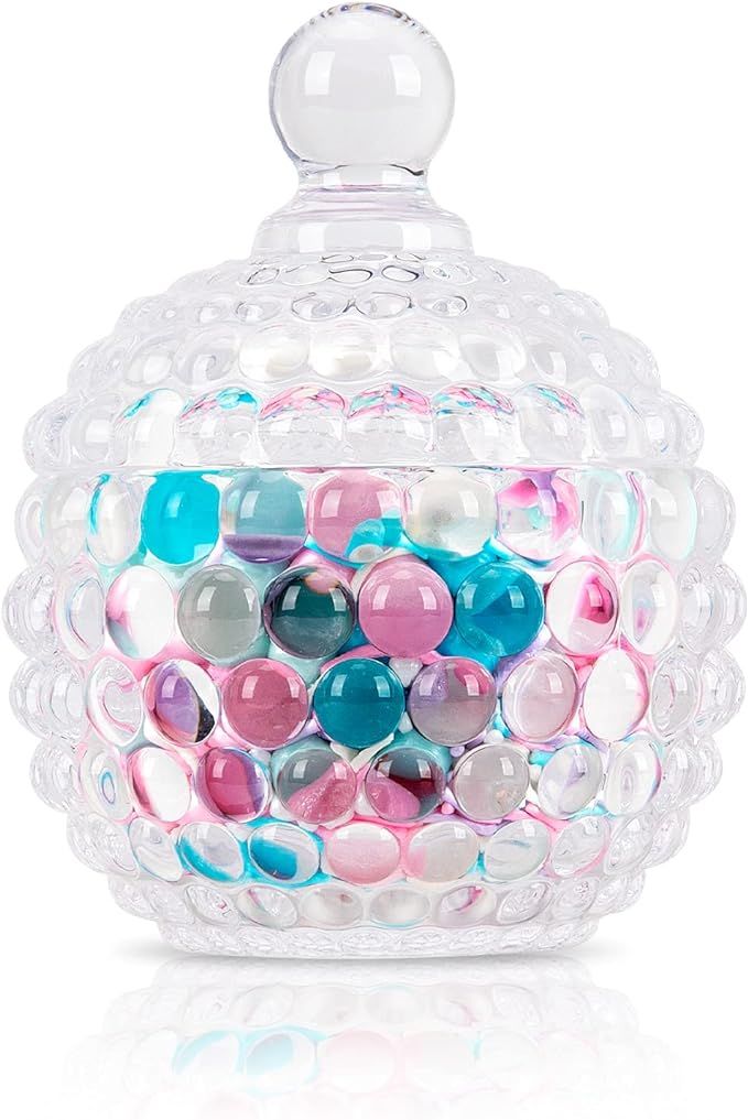 Glass Candy Jar with Lid, Decorative Cookie Bowl Wedding Candy Buffet Containers Jewelry Organize... | Amazon (US)