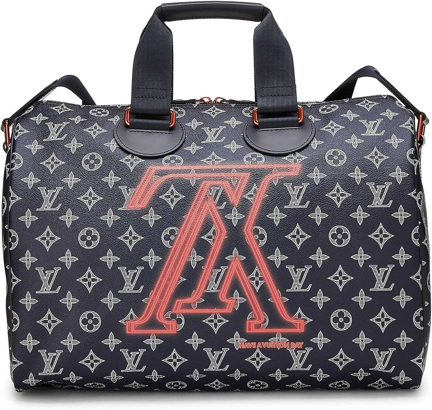 Amazon.com: Louis Vuitton, Pre-Loved Monogram Upside Down Ink Speedy Bandouliere 40, Navy : Luxur... | Amazon (US)