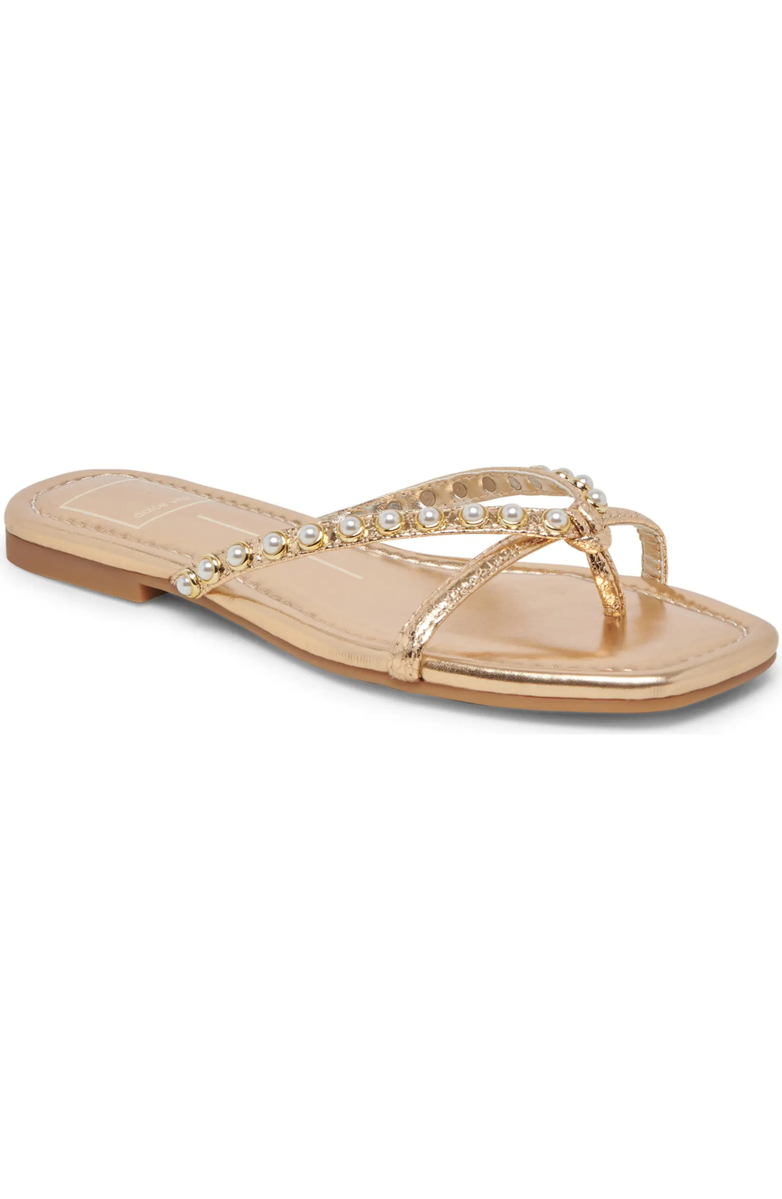 Dolce Vita Lucca Imitation Pearl Flip Flop (Women) | Nordstrom | Nordstrom