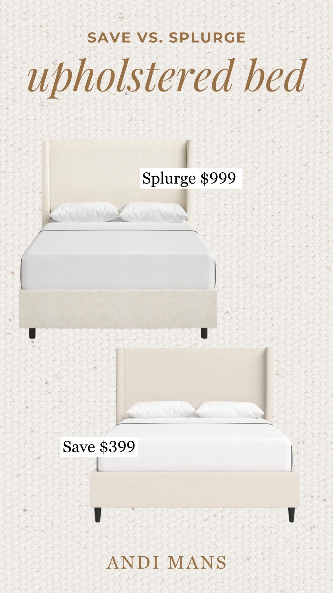 Upholstery bed frame, splurge or save!

#LTKSaleAlert #LTKHome #LTKOver40