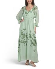 V-neck Elastic Waist Maxi Dress | TJ Maxx