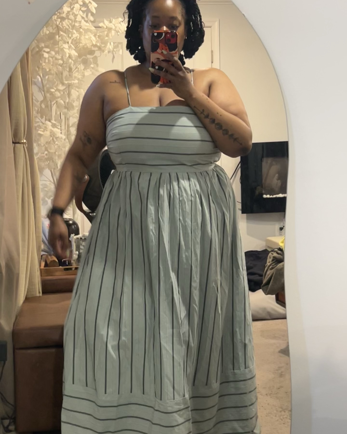 Yes, I have this in multiple colors 🤭

Light, airy, and quietly beautiful ✨ This striped midi dress is. Cute, easy, breathable, and perfect for warm days when you still want to look polished.

#Springg

#LTKootd #LTKPlusSize #LTKOver40