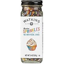 Watkins Rainbow Decorating Sprinkles, No Artificial Dyes, Kosher, 3.4 Ounce Jar, 1-Pack | Amazon (US)