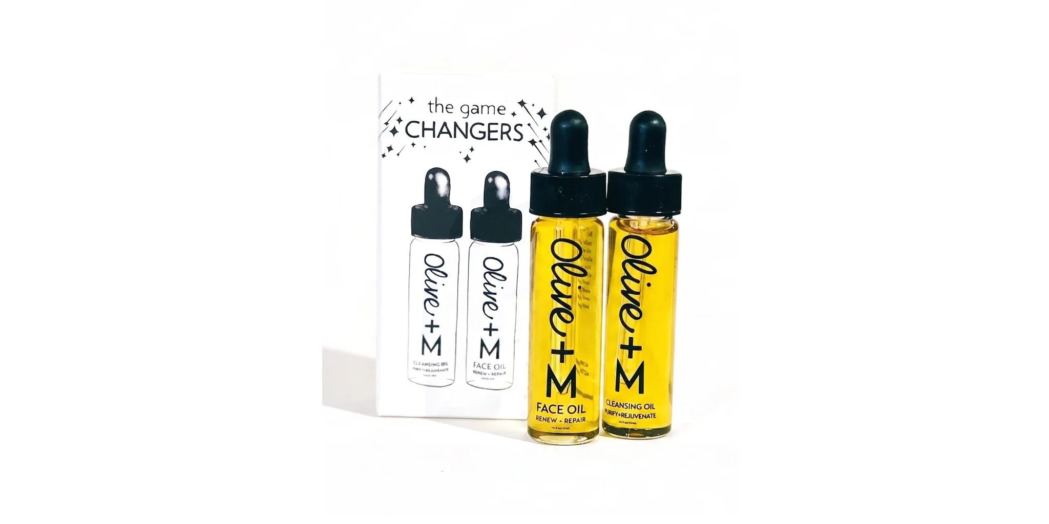 The Game Changer Set: Introduction · Deluxe sample sizes | Olive + M