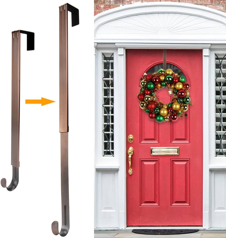 Wreath Hanger, Easter Decorations Adjustable Wreath Hanger for Front Door Adjustable from 14.9-25... | Amazon (US)