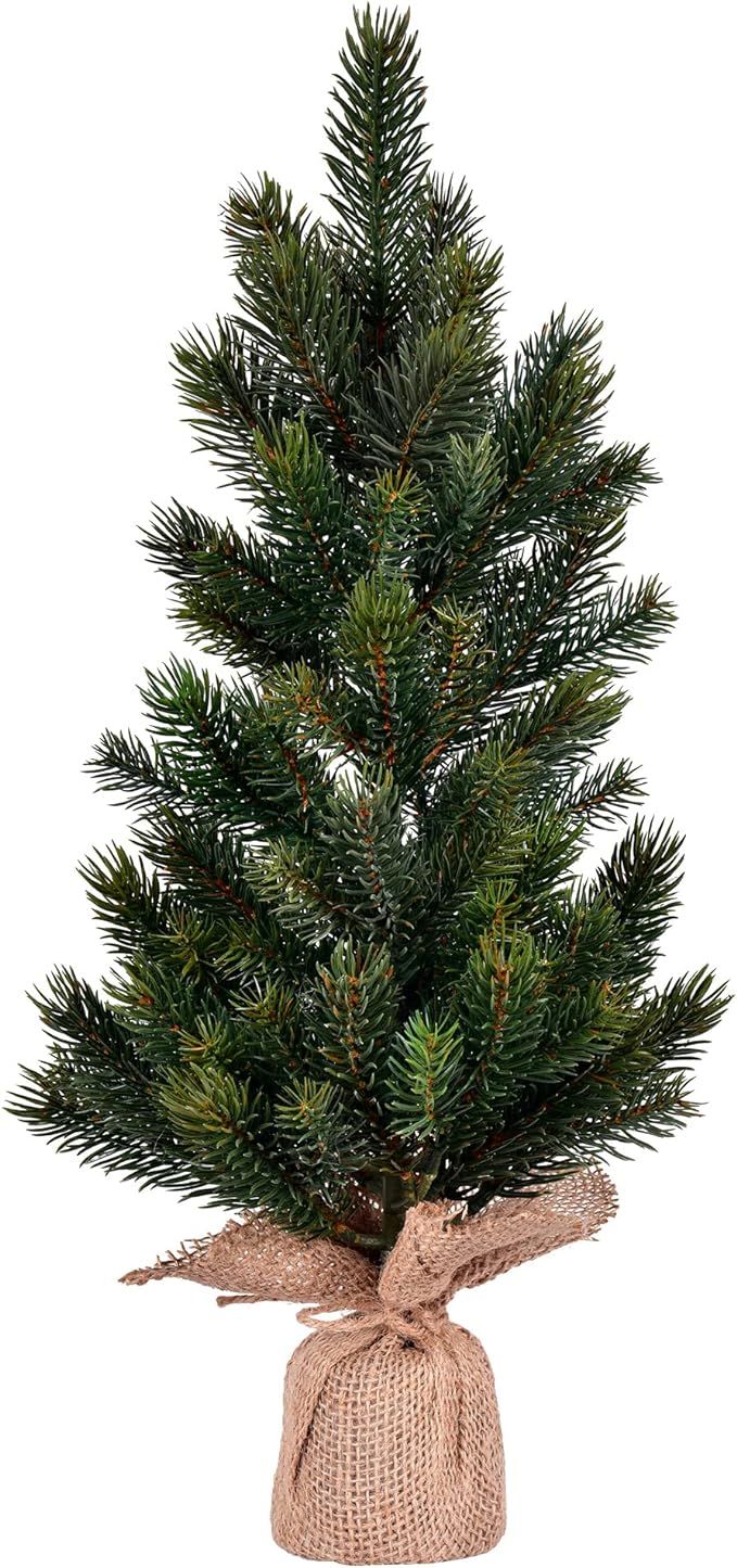 Vickerman 19" Balsam Fir Sapling Artificial Christmas Tree, Unlit - Faux Fir Christmas Tree - Sea... | Amazon (US)