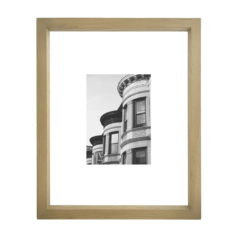 Better Homes & Gardens 11x14 Float Wood Wall Picture Frame, Brown - Walmart.com | Walmart (US)