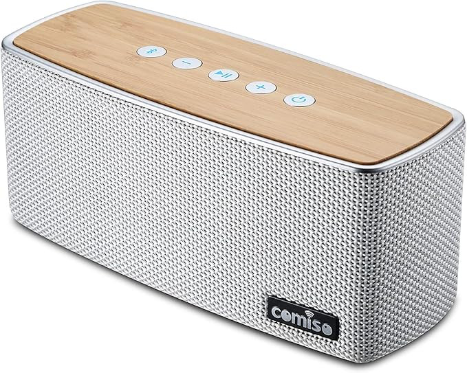 comiso Bluetooth Speakers, 20W Loud Wood Home Audio Outdoor Portable Wireless Speaker, Subwoofer ... | Amazon (US)