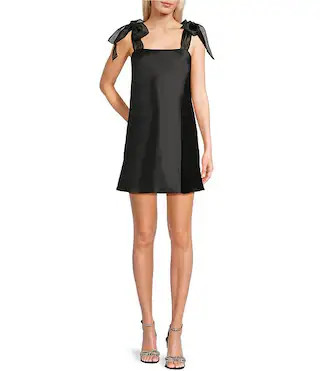 Organza Tie Shoulder Mini Dress | Dillard's