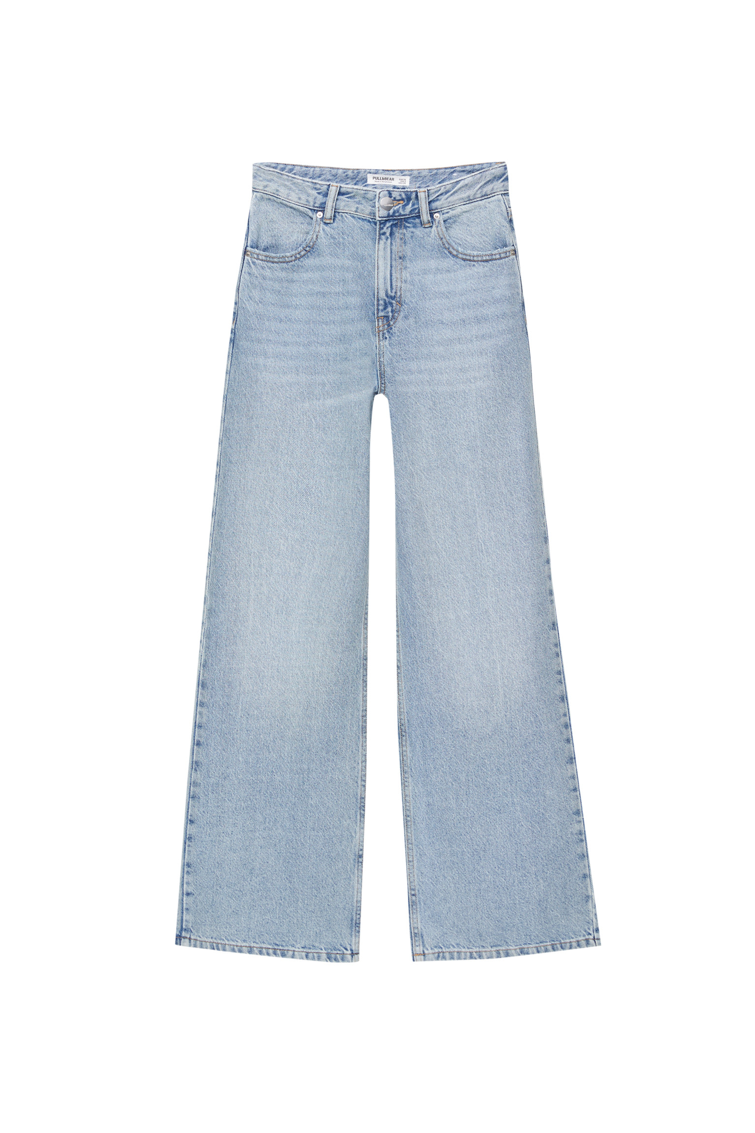High-waist wide-leg jeans | PULL and BEAR UK