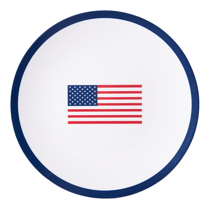 American Flag Melamine Salad Plate, 8" | At Home