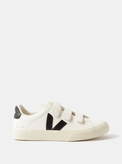 Veja - Recife Velcro Leather Trainers - Womens - White Black | Matches (US)