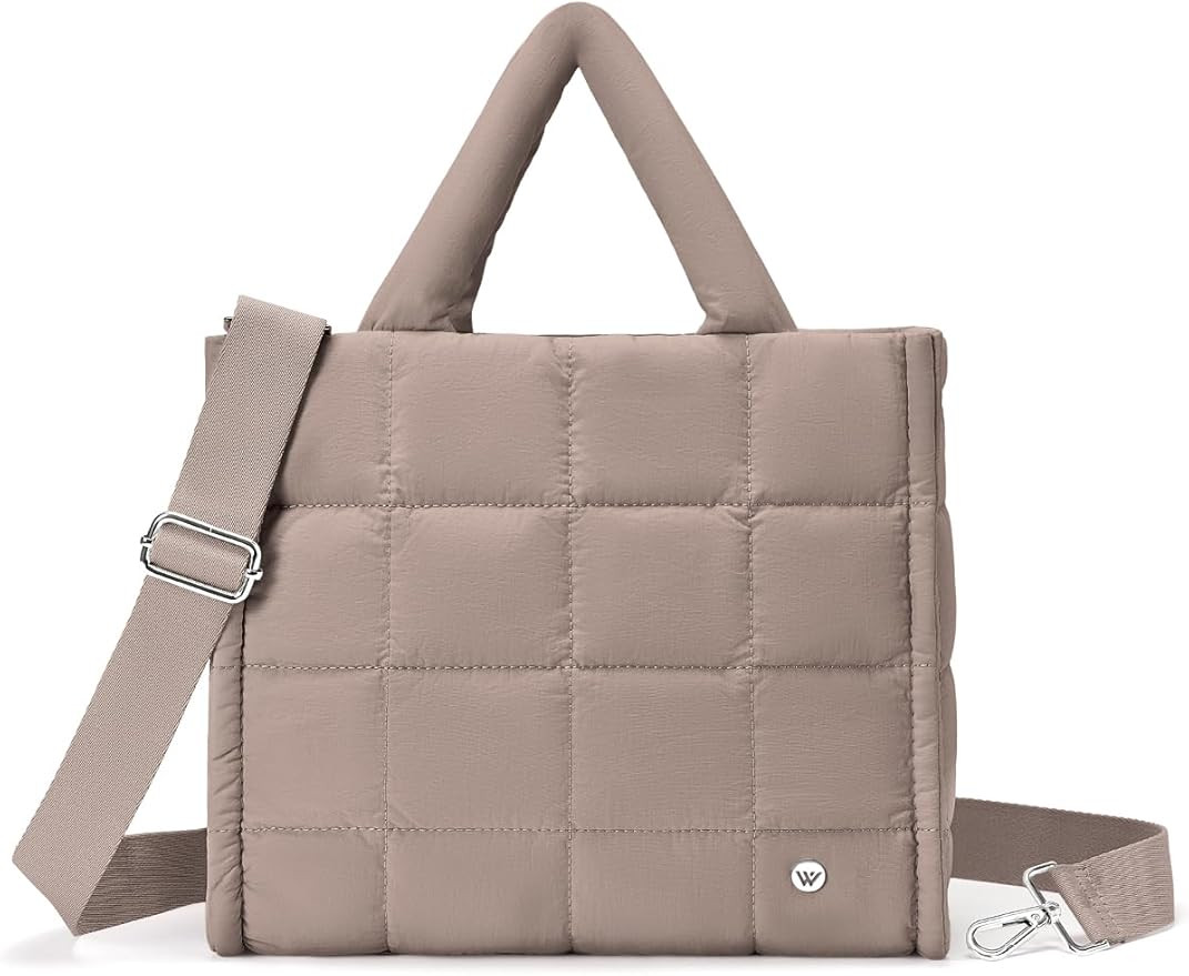 WESTBRONCO Puffer Crossbody Bags for Women Quilted Tote Bag Puffy Weekender Overnight Bag Nylon S... | Amazon (US)