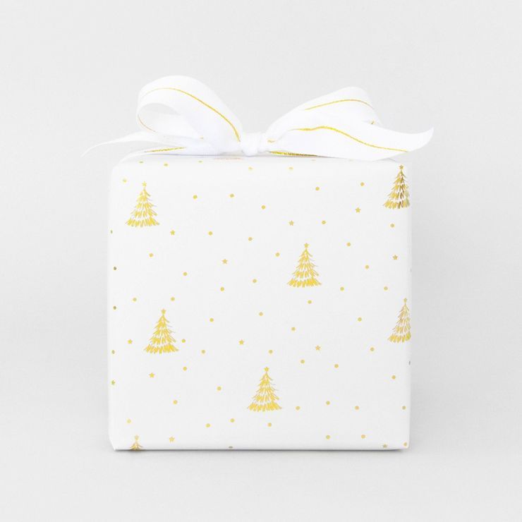 30 sq ft Gold Tree on White Gift Wrap - Sugar Paper™ + Target | Target