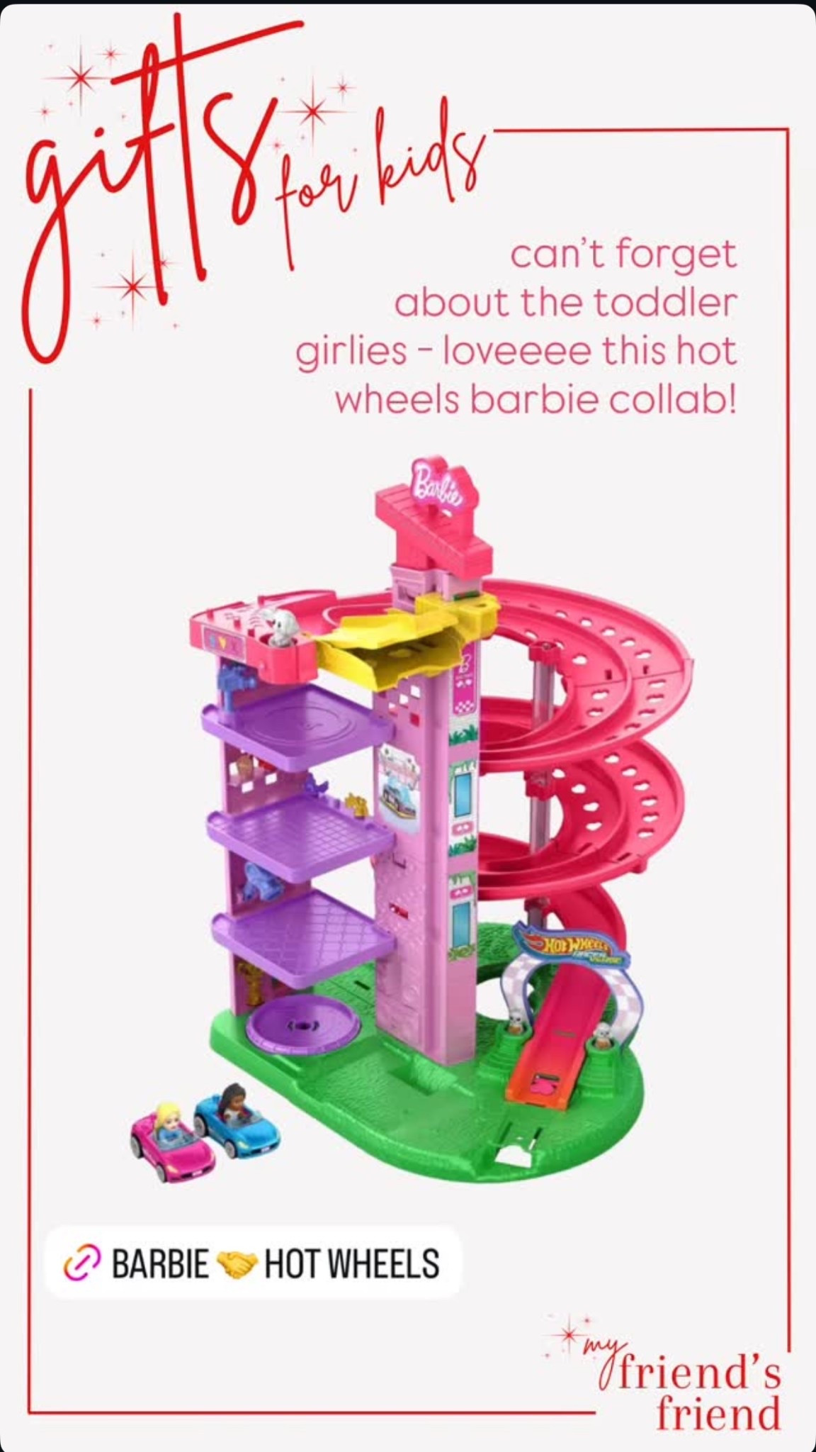 girls love cars too! we love all the princess + barbie hot wheel collabs 👯‍♀️🩷