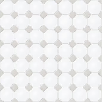Satori Hudson Brilliant White and Gray 12-in x 12-in Matte Porcelain Mosaic Floor and Wall Tile (... | Lowe's
