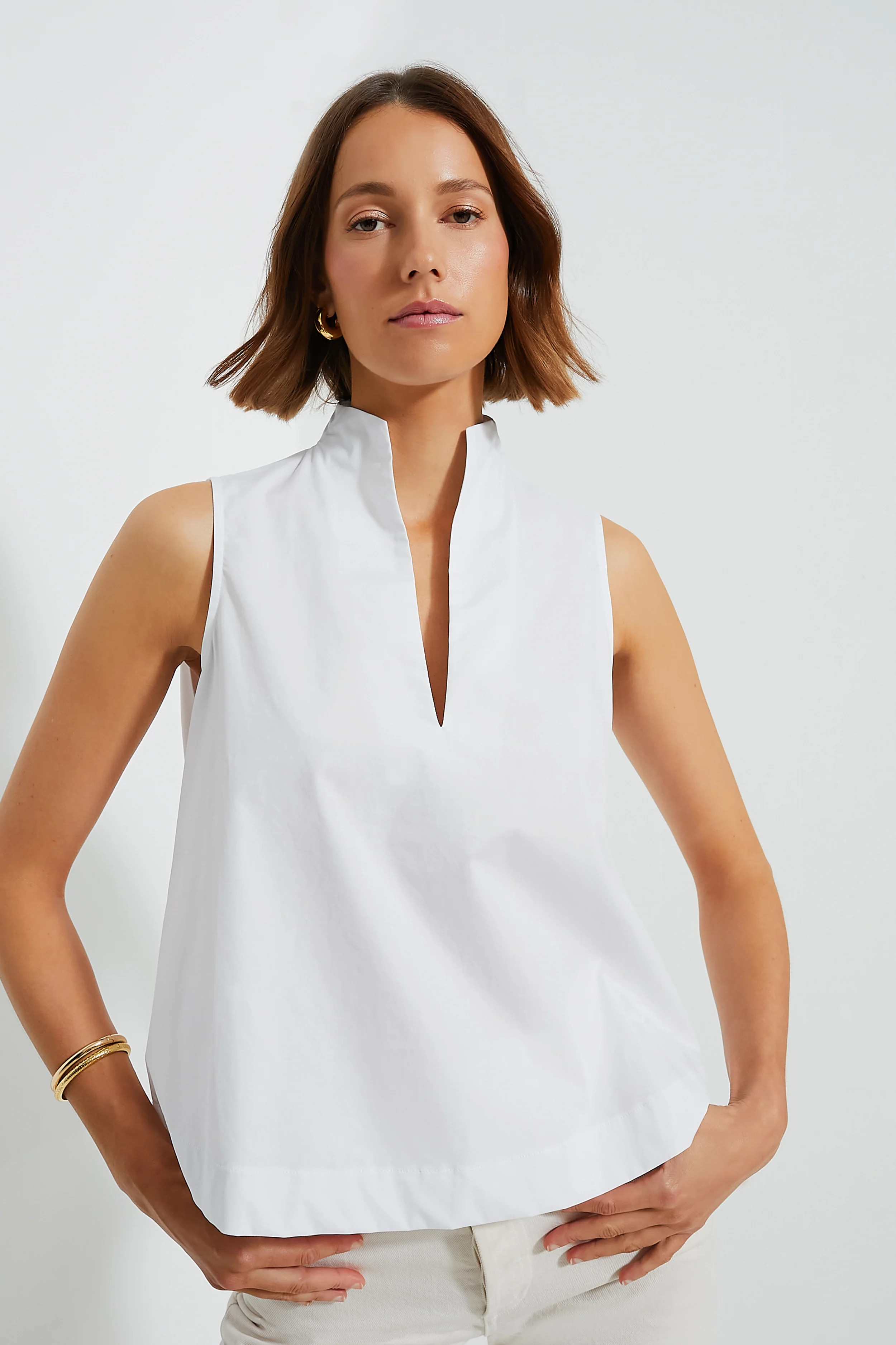 White Sleeveless Celeste Top | Tuckernuck (US)