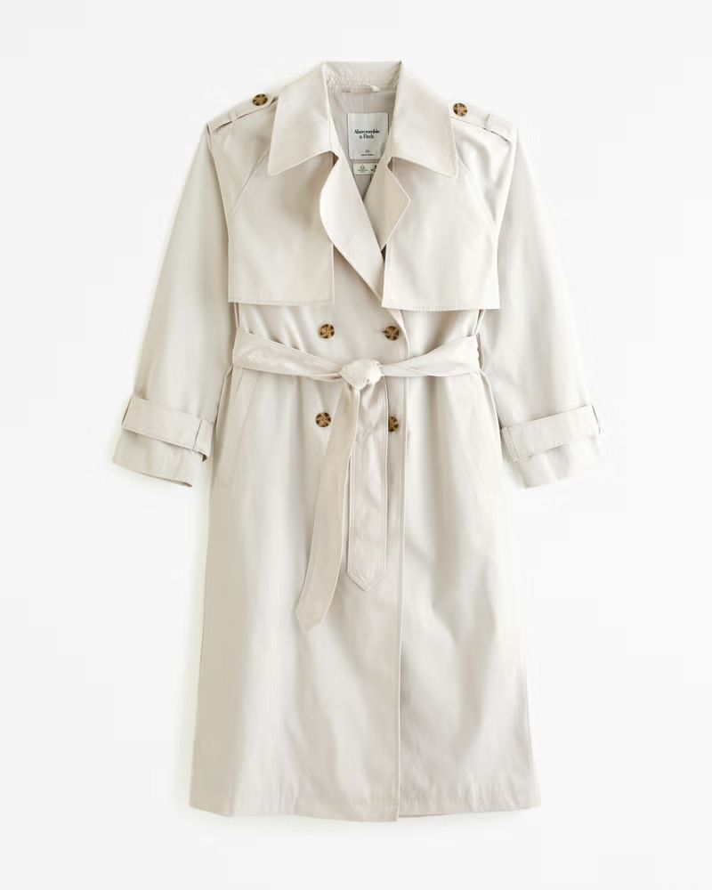 Women's Nylon Trench Coat | Women's Coats & Jackets | Abercrombie.com | Abercrombie & Fitch (US)