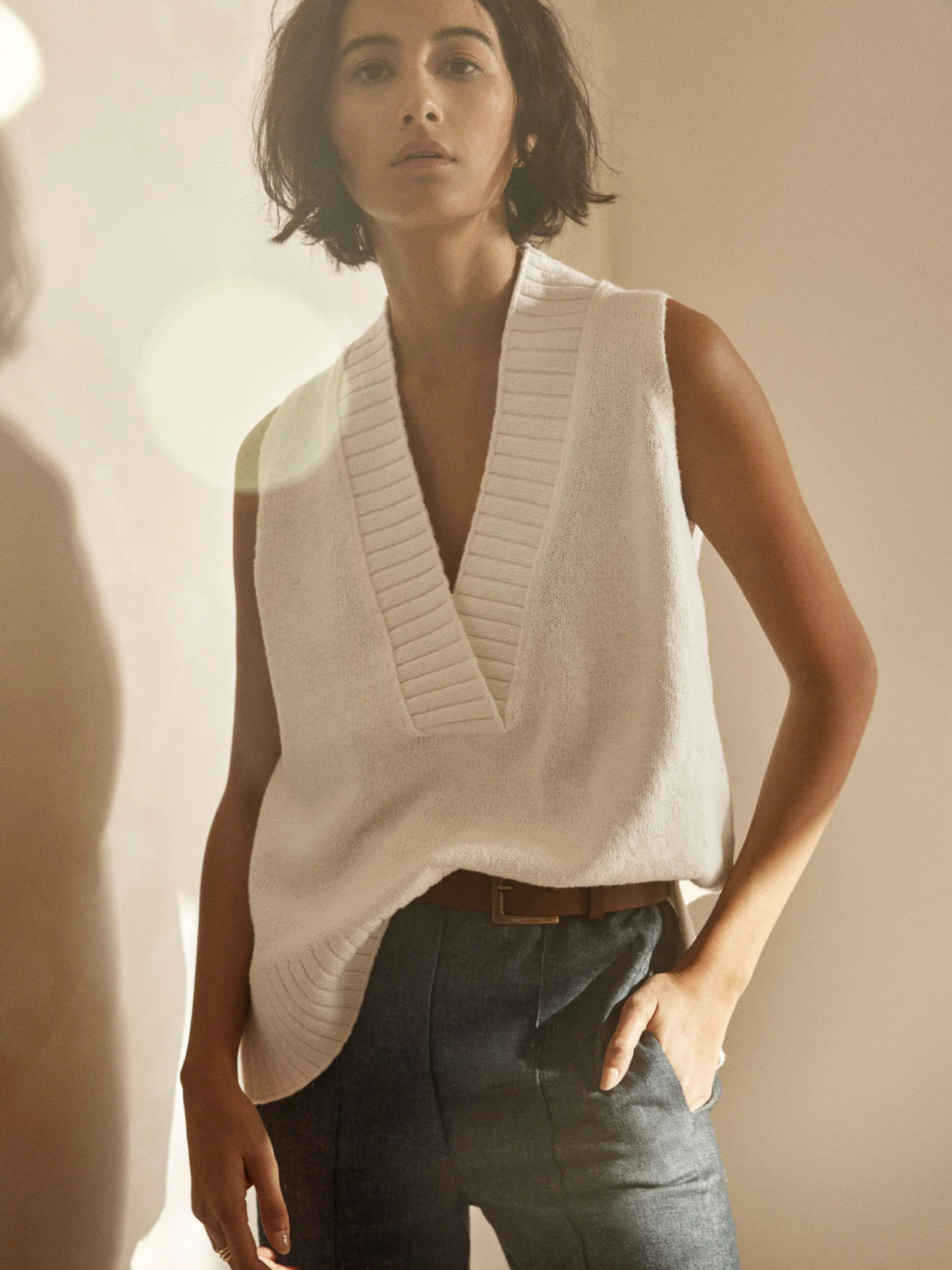 Brochu Walker | Women's Celia Tank in Salt White | Brochu Walker