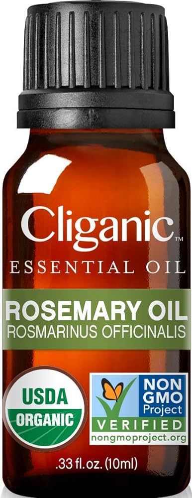 Cliganic Organic Rosemary Essential Oil, 100% Pure Natural, for Hair, Skin, Aromatherapy | Non-GM... | Amazon (US)