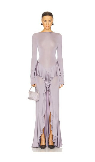 Helsa Amala Jersey Dress in Lavender. - size XS | Revolve Clothing (Global)