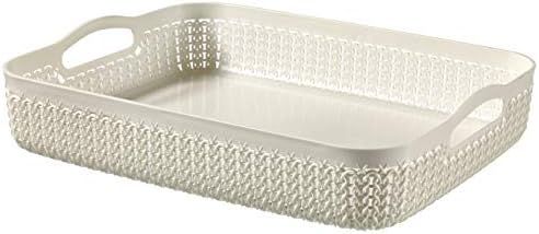 CURVER Basket, plastic, off-white, 35,20 x 26,8 x 7,4 cm | Amazon (UK)