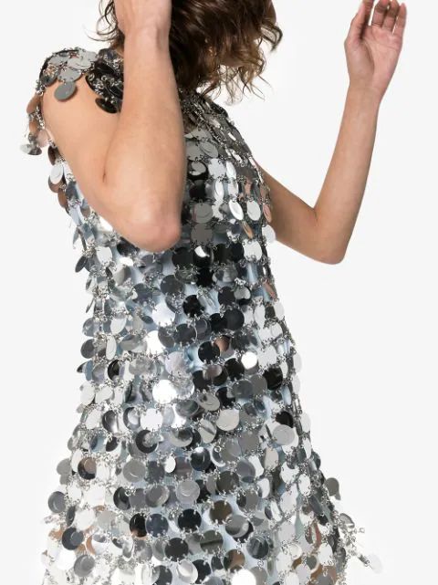 sequin chain-disc mini dress | Farfetch (UK)