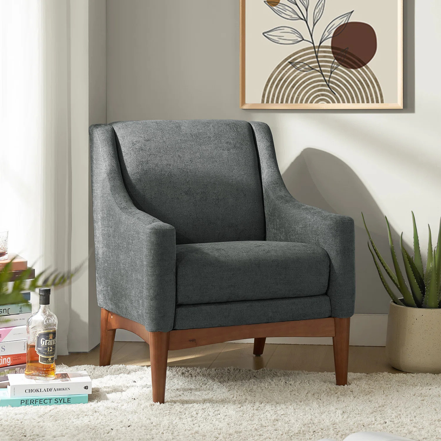 Arshanti Armchair With Solid Wood Legs | Wayfair North America