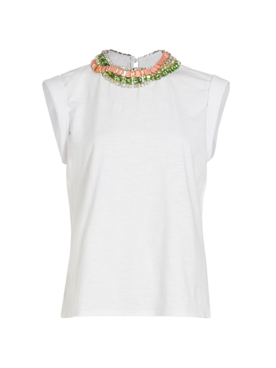 Bella Jeweled Neckline Top | Saks Fifth Avenue