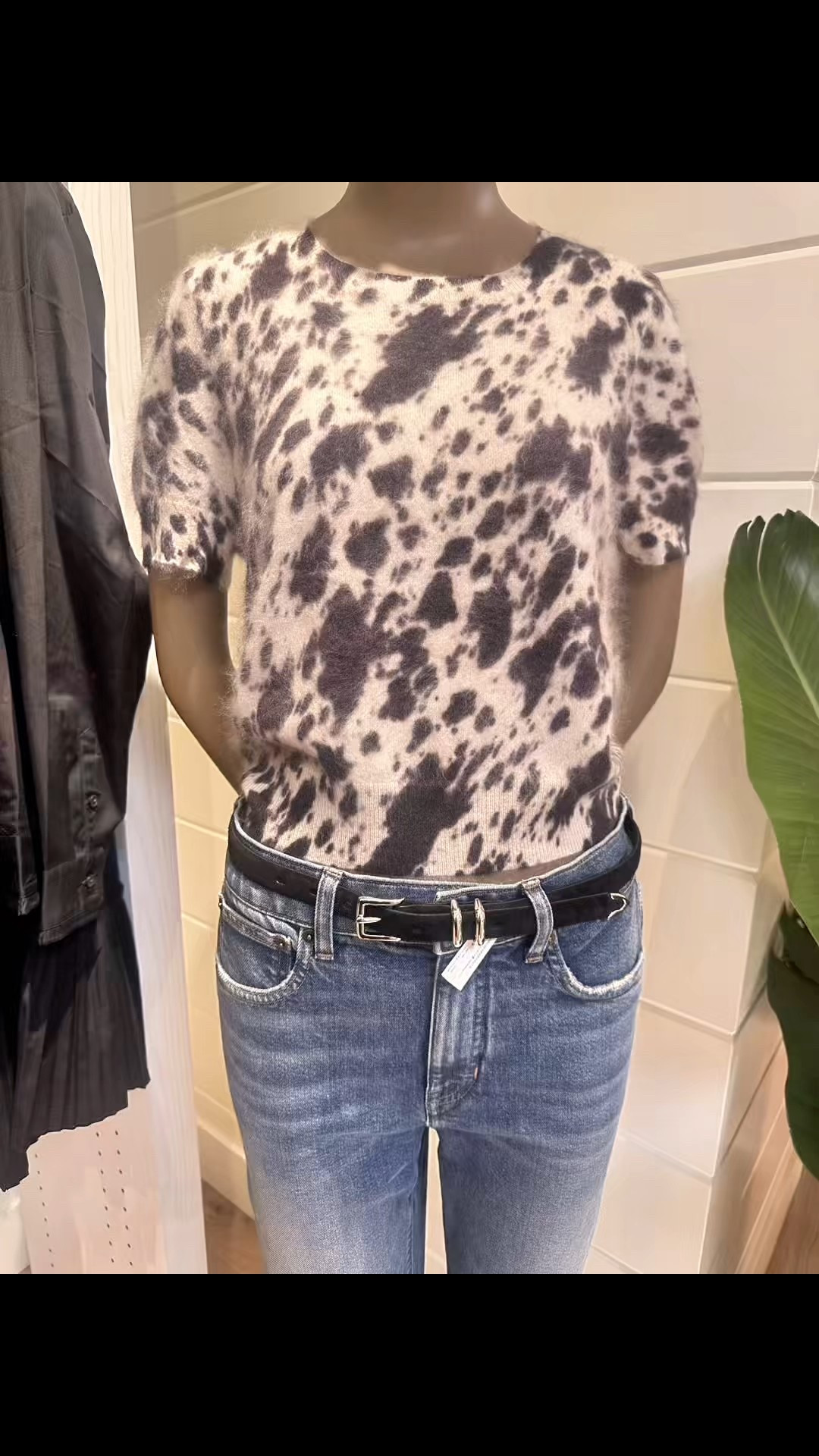 Cow print cashmere for fall. 