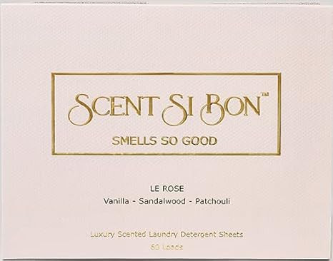 Scent Si Bon Luxury Scented Laundry Detergent Sheets, 60 Loads, Le Rose Scent Inspired by Chanel ... | Amazon (US)