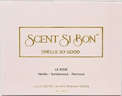 Scent Si Bon Luxury Scented Laundry Detergent Sheets, 60 Loads, Le Rose Scent Inspired by Chanel ... | Amazon (US)