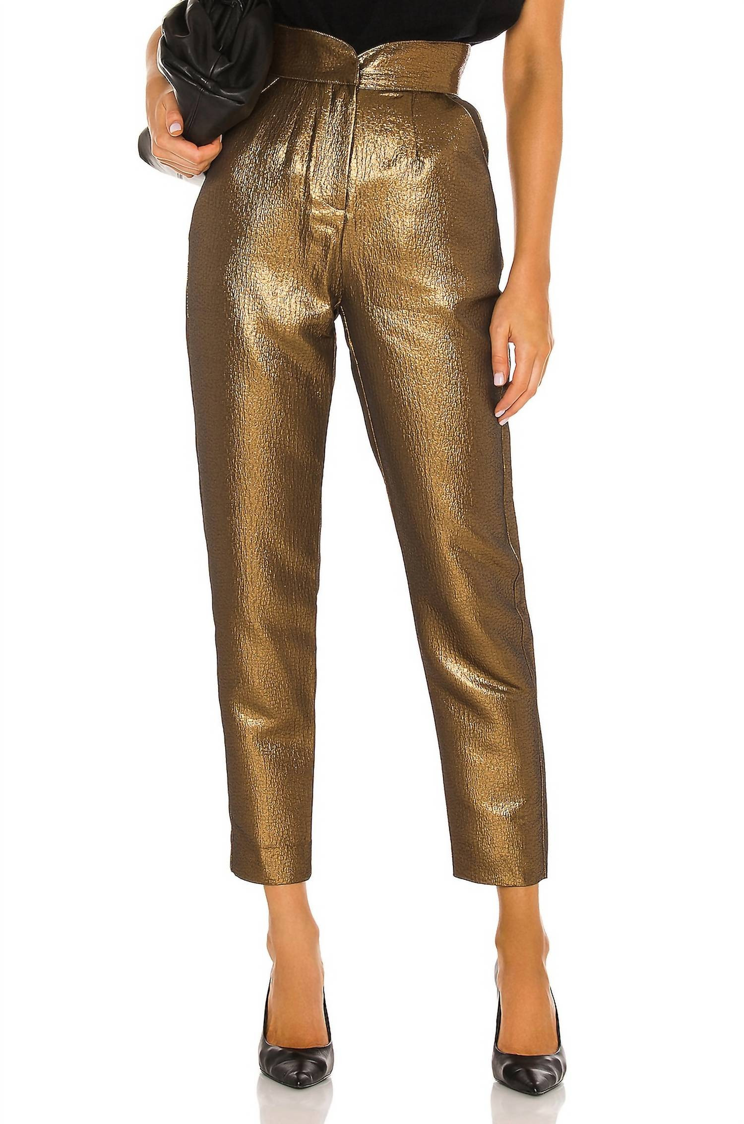 Dorothy Pant In Antique Gold | Shop Simon