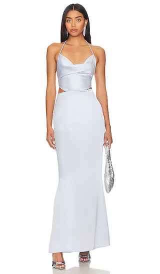 Kira Gown in Pale Baby Blue Dress Fall Wedding Guest Dress Fall Wedding Guest Dresses Fall Fashion | Revolve Clothing (Global)