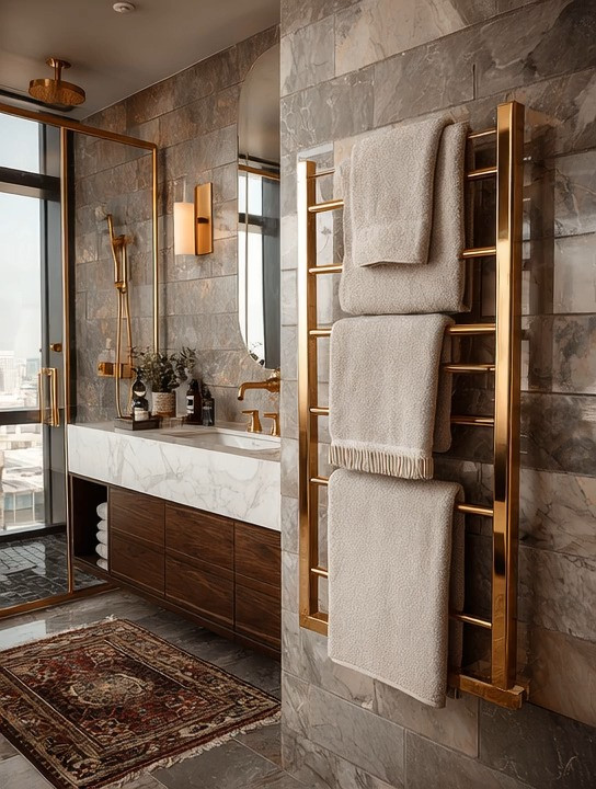 Modern homes no longer ignore bathroom decor.

Bathrooms are becoming just as elevated, intentional, and beautifully styled as living rooms, bedrooms, and kitchens. And sometimes, one statement detail is all it takes to completely transform the space.

This elegant gold towel rack is one of those details.

It instantly adds warmth, luxury, and that designer-style hotel feeling while still being incredibly practical for everyday use. The gold finish reflects light beautifully and works effortlessly with every bathroom style — from bright ivory bathrooms to dramatic charcoal, burgundy, navy, marble, or wood-accent spaces.

And unlike ordinary towel rods that disappear into the wall, this piece becomes part of the decor itself.

It creates height.
Texture.
Warmth.
And that polished layered look modern bathrooms are embracing right now.

The best part is how versatile it is.
Whether your bathroom is large or small, modern or traditional, this simple upgrade instantly makes the entire room feel more intentional and elevated.

Just imagine your bathroom with this beautiful gold towel rack and you will immediately understand the difference one elegant detail can make.

In this edit, we included multiple sizes and styles — from extra-long statement towel racks to medium and compact options — so you can create the look that fits your bathroom perfectly.

#BathroomDecor #LuxuryHome #HomeDecor
 

 #LTKHome