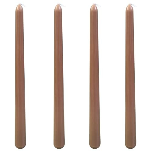 10 inch Brown Taper Candles-Set of 4 Tapered Candle, Tall Candlesticks,Dripless and Smokeless,Home Dinner Candle, Party, Wedding, Halloween, Christmas Candles (10 inch, Brown) | Amazon (US)