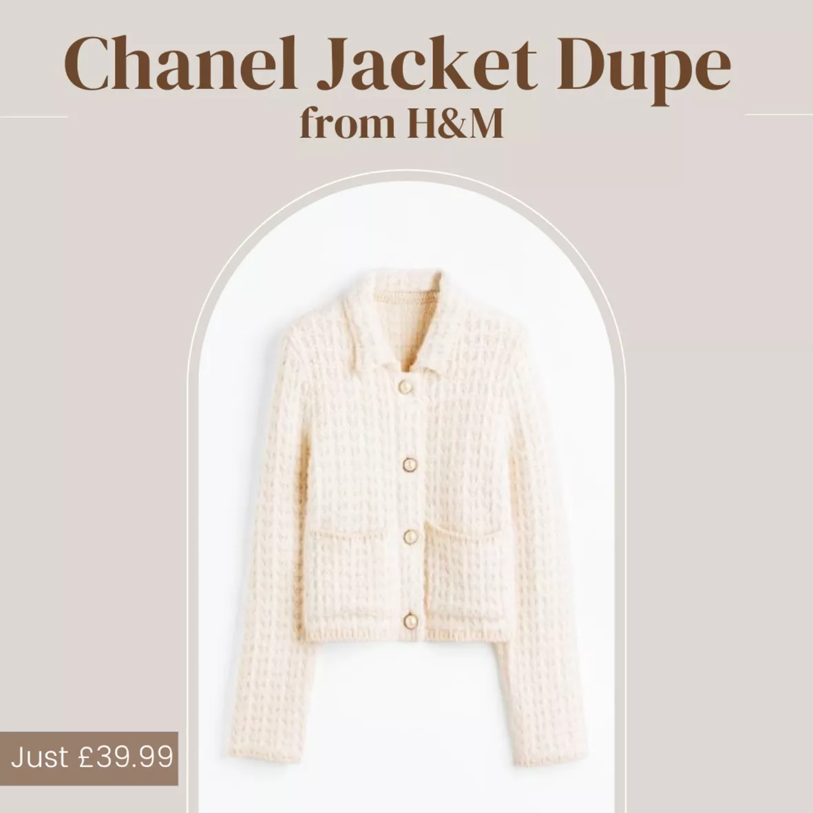 Chanel inspired cream jacket  Chanel style jacket, How to wear, Chanel  inspired