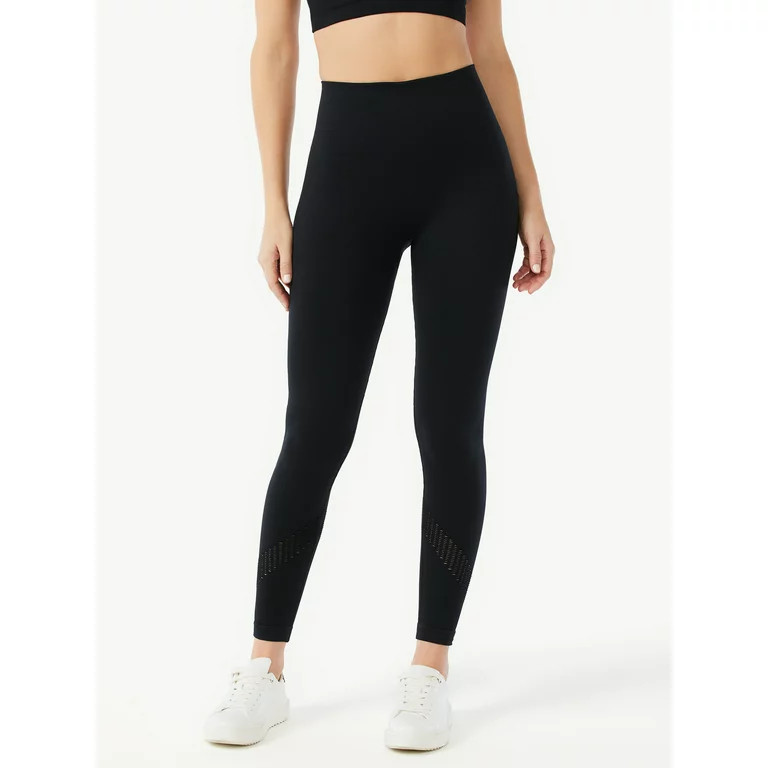 Sofia Active by Sofia Vergara Women’s Seamless High-Waisted Directional Rib Leggings | Walmart (US)