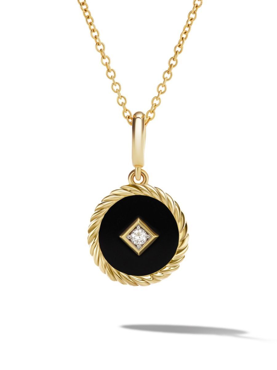Cable Collectibles 18K Yellow Gold & Diamond Pendant Necklace | Saks Fifth Avenue