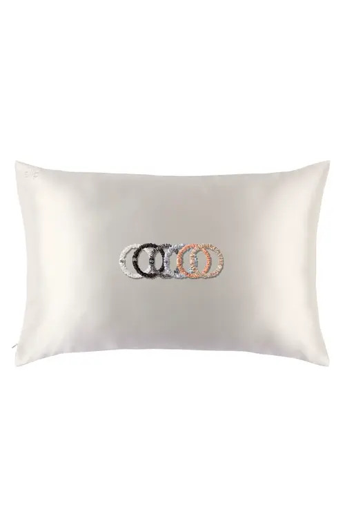 slip Pure Silk Pillowcase & Skinny Scrunchie Set $128 Value in White at Nordstrom | Nordstrom