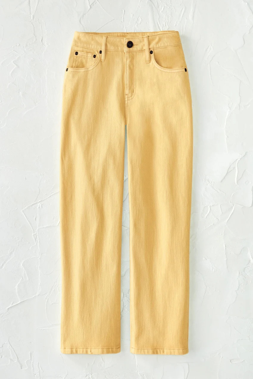 Knit Denim High Rise Straight-Leg Cropped Jeans | Coldwater Creek