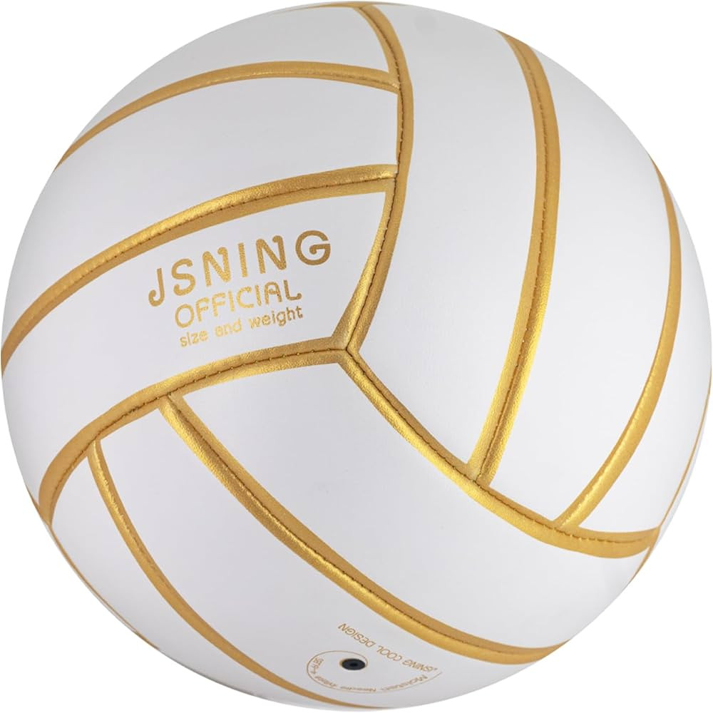 Golden White Volleyball, Volley lite for Outdoor Indoor Beach Game,Soft Touch,Official Size 5,Gif... | Amazon (US)