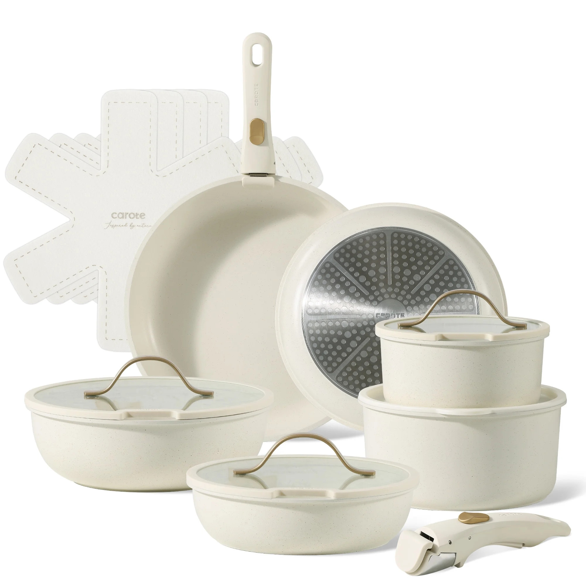 CAROTE 17pcs Pots and Pans Set, Nonstick Cookware Set Detachable Handle, Kitchen Cookware Sets wi... | Walmart (US)